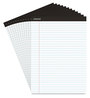 A Picture of product UNV-30730 Universal® Premium Ruled Writing Pads with Heavy Duty Back Heavy-Duty Wide/Legal Rule, Black Headband, 50 White 8.5 x 11 Sheets, 12/Pack