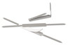 A Picture of product ACC-70010 ACCO Self-Adhesive Paper Fasteners Two-Prong Fastener Bases, 1" Capacity, 2.75" Center to Matte Steel, 100/Box