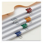 A Picture of product UNV-31027 Universal® Binder Clips with Storage Tub, Mini, Assorted Colors, 60/Pack