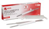 A Picture of product ACC-70010 ACCO Self-Adhesive Paper Fasteners Two-Prong Fastener Bases, 1" Capacity, 2.75" Center to Matte Steel, 100/Box