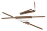 A Picture of product ACC-70021 ACCO Self-Adhesive Paper Fasteners Premium Two-Prong Fastener Bases, 2" Capacity, 2.75" Center to Brown, 100/Box