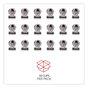 A Picture of product UNV-31260 Universal® Bulldog Magnetic Clips Small, Nickel, 18/Pack