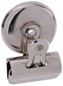 Universal® Bulldog Magnetic Clips Small, Nickel, 18/Pack
