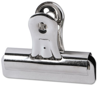 Universal® Bulldog Clips Medium, Nickel, 36/Pack