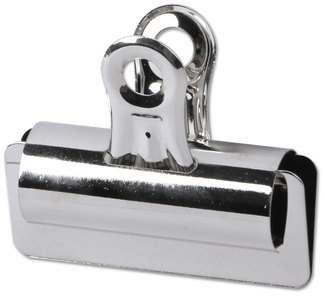 Universal® Bulldog Clips Large, Nickel, 12/Pack