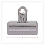 A Picture of product UNV-31266 Universal® Bulldog Clips Jumbo, Nickel, 12/Pack