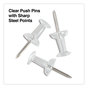 A Picture of product UNV-31306 Universal® Clear Push Pins Plastic, 0.38", 400/Pack