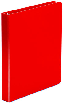 Universal® Economy Non-View Round Ring Binder 3 Rings, 1" Capacity, 11 x 8.5, Red