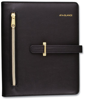 AT-A-GLANCE® Buckle Closure Starter Set Planner/Organizer 8.5 x 5.5, Black Cover, 12-Month (Jan to Dec): Undated