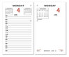 A Picture of product AAG-E01750 AT-A-GLANCE® Two-Color Desk Calendar Refill 3.5 x 6, White Sheets, 12-Month (Jan to Dec): 2026