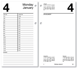 AT-A-GLANCE® Large Desk Calendar Refill 4.5 x 8, White Sheets, 12-Month (Jan to Dec): 2026