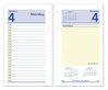 A Picture of product AAG-E51750 AT-A-GLANCE® QuickNotes® Desk Calendar Refill 3.5 x 6, White/Yellow/Blue Sheets, 12-Month (Jan to Dec): 2026