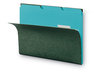 A Picture of product SMD-10235 Smead™ Interior File Folders 1/3-Cut Tabs: Assorted, Letter Size, 0.75" Expansion, Aqua, 100/Box