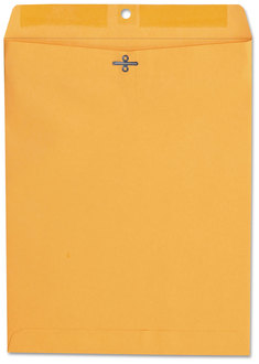 Universal® Kraft Clasp Envelope 28 lb Bond Weight #97, Square Flap, Clasp/Gummed Closure, 10 x 13, Brown 100/Box