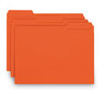 A Picture of product SMD-10259 Smead™ Interior File Folders 1/3-Cut Tabs: Assorted, Letter Size, 0.75" Expansion, Orange, 100/Box