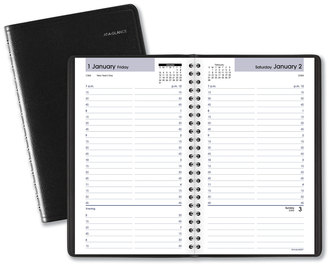 AT-A-GLANCE® DayMinder® Daily Appointment Book 8.5 x 5.5, Black Cover, 12-Month (Jan to Dec): 2026