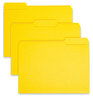 A Picture of product SMD-10271 Smead™ Interior File Folders 1/3-Cut Tabs: Assorted, Letter Size, 0.75" Expansion, Yellow, 100/Box