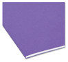 A Picture of product SMD-10283 Smead™ Interior File Folders 1/3-Cut Tabs: Assorted, Letter Size, 0.75" Expansion, Purple, 100/Box