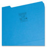 A Picture of product SMD-10287 Smead™ Interior File Folders 1/3-Cut Tabs: Assorted, Letter Size, 0.75" Expansion, Sky Blue, 100/Box