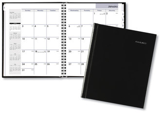 AT-A-GLANCE® DayMinder® Hard-Cover Monthly Planner with Memo Section, Unruled Blocks, 8.5 x 7, Black Cover, 12-Month (Jan to Dec): 2026