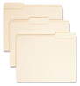 A Picture of product SMD-10330 Smead™ Manila File Folders 1/3-Cut Tabs: Assorted, Letter Size, 0.75" Expansion, 100/Box