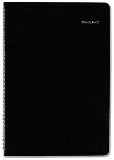 AT-A-GLANCE® DayMinder® Monthly Planner Ruled Blocks, 12" x 8", Black Cover, 14-Month: Dec 2025 to Jan 2027