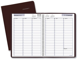 AT-A-GLANCE® DayMinder® Weekly Appointment Book Vertical-Column Format, 11 x 8, Burgundy Cover, 12-Month (Jan to Dec): 2026