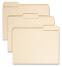 A Picture of product SMD-10339 Smead™ 100% Recycled Manila Top Tab File Folders 1/3-Cut Tabs: Assorted, Letter Size, 0.75" Expansion, 100/Box