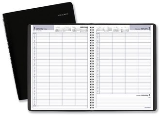 AT-A-GLANCE® DayMinder® Four-Person Group Daily Appointment Book 11 x 8, Black Cover, 12-Month (Jan to Dec): 2026