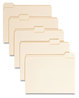 A Picture of product SMD-10350 Smead™ Manila File Folders 1/5-Cut Tabs: Assorted, Letter Size, 0.75" Expansion, 100/Box
