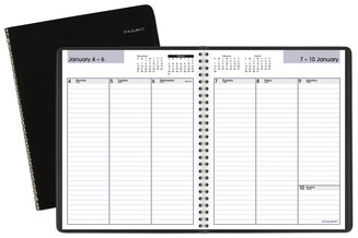 AT-A-GLANCE® DayMinder® Weekly Planner Vertical-Column Format, 8.75 x 7, Black Cover, 12-Month (Jan to Dec): 2026