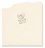 A Picture of product SMD-10376 Smead™ Reinforced Guide Height File Folders 2/5-Cut Tabs: Right of Center Position, Letter Size, 0.75" Expansion, Manila, 100/Box