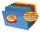 A Picture of product SMD-10540 Smead™ Poly Colored File Folders With Slash Pocket 1/3-Cut Tabs: Assorted, Letter Size, 0.75" Expansion, Colors, 30/Box