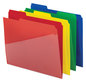 A Picture of product SMD-10541 Smead™ Poly Colored File Folders With Slash Pocket 1/3-Cut Tabs: Assorted, Letter Size, 0.75" Expansion, Colors, 12/Pack