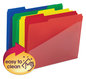 A Picture of product SMD-10541 Smead™ Poly Colored File Folders With Slash Pocket 1/3-Cut Tabs: Assorted, Letter Size, 0.75" Expansion, Colors, 12/Pack