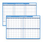 A Picture of product AAG-PM23928 AT-A-GLANCE® 90/120-Day Undated Horizontal Erasable Wall Planner 36 x 24, White/Blue Sheets,