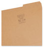 A Picture of product SMD-10786 Smead™ Guide Height Reinforced Heavyweight Kraft File Folder 2/5-Cut Tabs: Right of Center, Letter, 0.75" Expansion, Brown, 100/Box