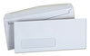 A Picture of product UNV-36321 Universal® Business Envelope Open-Side 1 Window, #10, Square Flap, Gummed Closure, 4.13 x 9.5, White, 500/Box