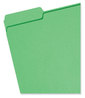 A Picture of product SMD-11943 Smead™ Colored File Folders 1/3-Cut Tabs: Assorted, Letter Size, 0.75" Expansion, Assorted: Blue/Green/Orange/Red/Yellow, 100/Box