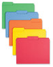 A Picture of product SMD-11943 Smead™ Colored File Folders 1/3-Cut Tabs: Assorted, Letter Size, 0.75" Expansion, Assorted: Blue/Green/Orange/Red/Yellow, 100/Box