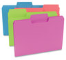 A Picture of product SMD-11957 Smead™ SuperTab® Colored File Folders 1/3-Cut Tabs: Assorted, Letter Size, 0.75" Expansion, 11-pt Stock, Colors, 24/Pack