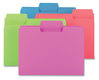 A Picture of product SMD-11957 Smead™ SuperTab® Colored File Folders 1/3-Cut Tabs: Assorted, Letter Size, 0.75" Expansion, 11-pt Stock, Colors, 24/Pack