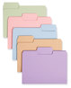 A Picture of product SMD-11961 Smead™ SuperTab® Colored File Folders 1/3-Cut Tabs: Assorted, Letter Size, 0.75" Expansion, 11-pt Stock, Color Assortment 2, 100/Box