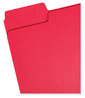 A Picture of product SMD-11983 Smead™ SuperTab® Colored File Folders 1/3-Cut Tabs: Assorted, Letter Size, 0.75" Expansion, 11-pt Stock, Red, 100/Box