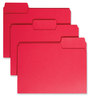 A Picture of product SMD-11983 Smead™ SuperTab® Colored File Folders 1/3-Cut Tabs: Assorted, Letter Size, 0.75" Expansion, 11-pt Stock, Red, 100/Box