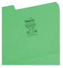 A Picture of product SMD-11985 Smead™ SuperTab® Colored File Folders 1/3-Cut Tabs: Assorted, Letter Size, 0.75" Expansion, 11-pt Stock, Green, 100/Box