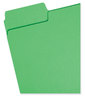 A Picture of product SMD-11985 Smead™ SuperTab® Colored File Folders 1/3-Cut Tabs: Assorted, Letter Size, 0.75" Expansion, 11-pt Stock, Green, 100/Box