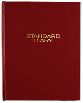 AT-A-GLANCE® Standard Diary® Daily 2026 Edition, Medium/College Rule, Red Cover, (200) 9.5 x 7.5 Sheets