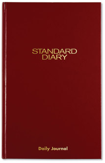 AT-A-GLANCE® Standard Diary® Daily Journal 2026 Edition, Wide/Legal Rule, Red Cover, (210) 12 x 7.75 Sheets