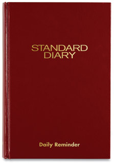 AT-A-GLANCE® Standard Diary® Daily Reminder Book 2026 Edition, Medium/College Rule, Red Cover, (201) 8.25 x 5.75 Sheets